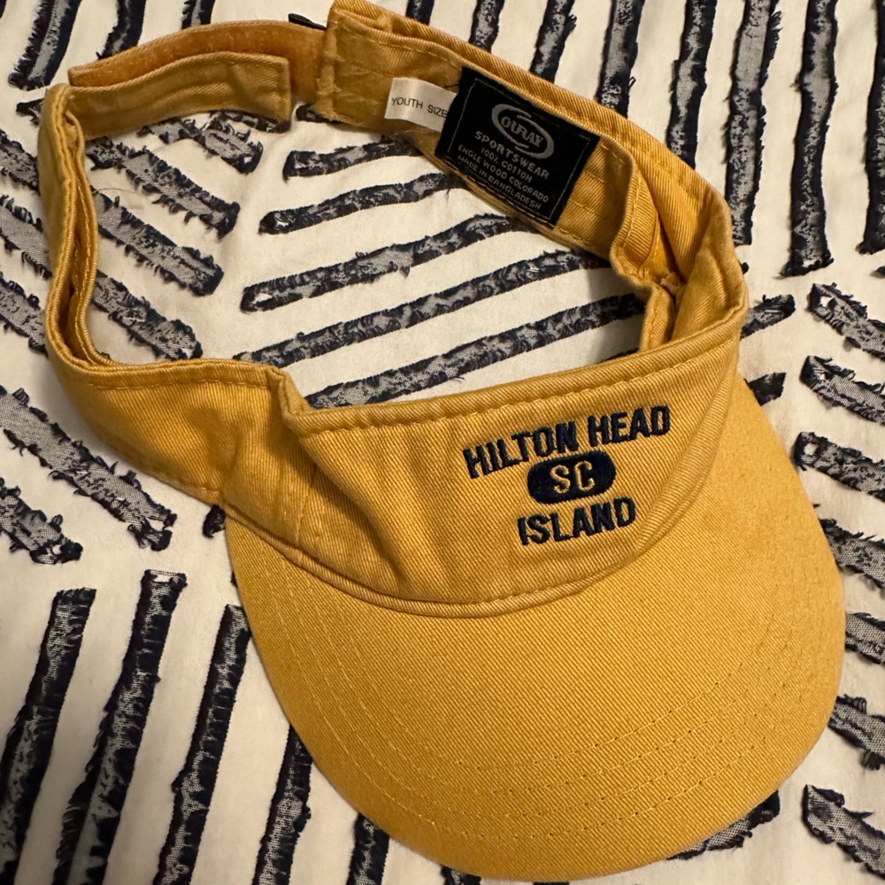 Youth Hilton Head Island visor- mustard yellow